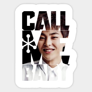 EXO Xiumin Call Me Baby Typography Sticker